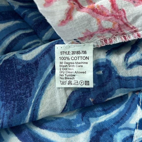 Antica Sartoria Beach Shirt Dress Button Front Cover Up Resort Wear Sequin Small - Picture 10 of 15